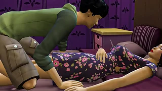 Japanese step Son Fucks Asian Nourisher After He Masturbated Watching Porn Videos In Front Of The Computer